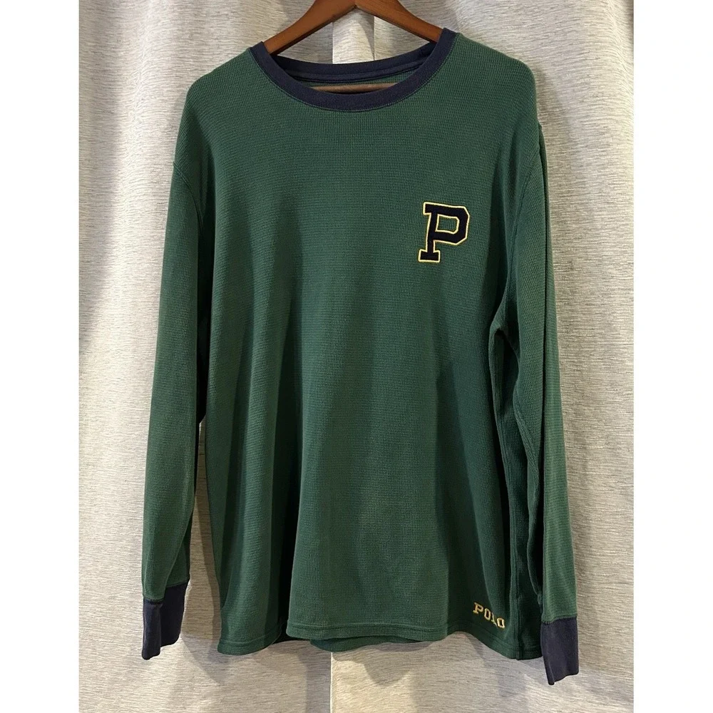 Polo Ralph Lauren Men's Thermal Knit‎ Sleepshirt Green Size XXL